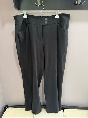 Rafaella Black Straight-Leg Curvy Dress Pants